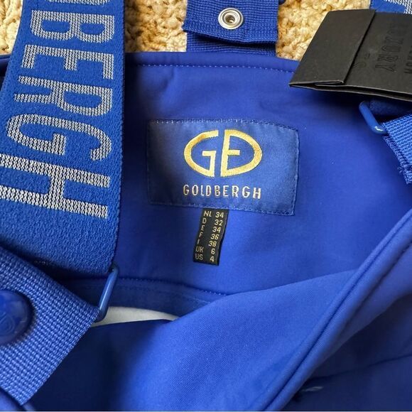 GOLDBERGH WOMEN'S HIGH END SALOPETTE SKI PANTS BIB DAZZLING BLUE NWT US 4 - Picture 4 of 10